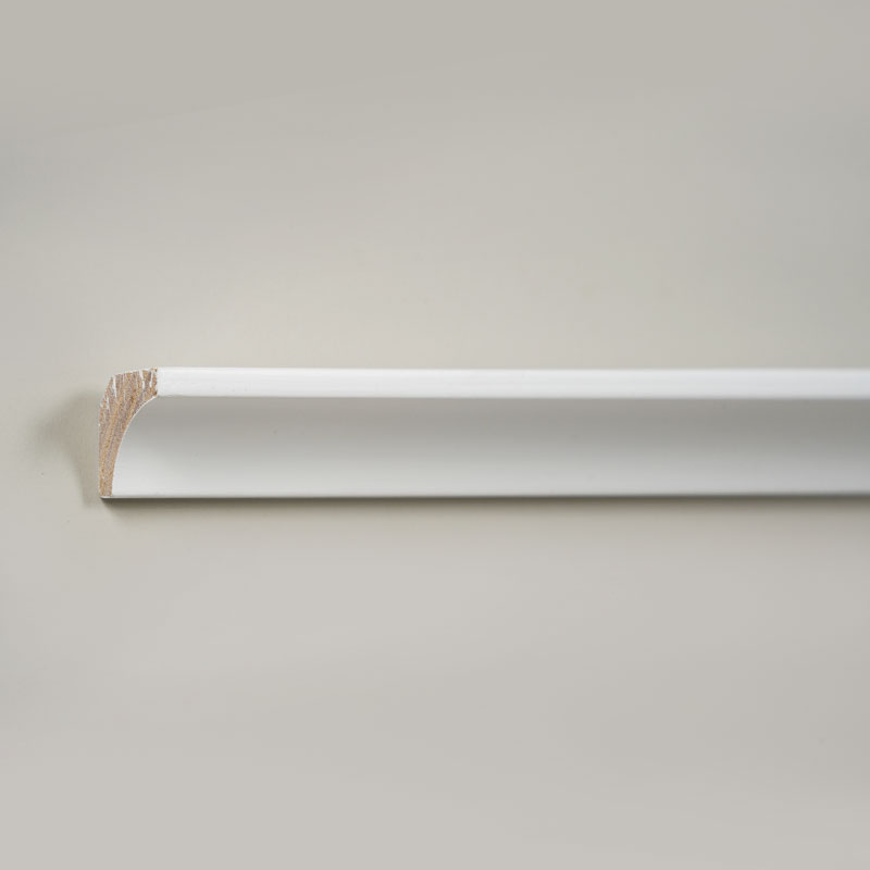 Moulure de coin intérieur en bois massif/moulure Scotia (avec apprêt de remplissage) - Blanc 7/8
