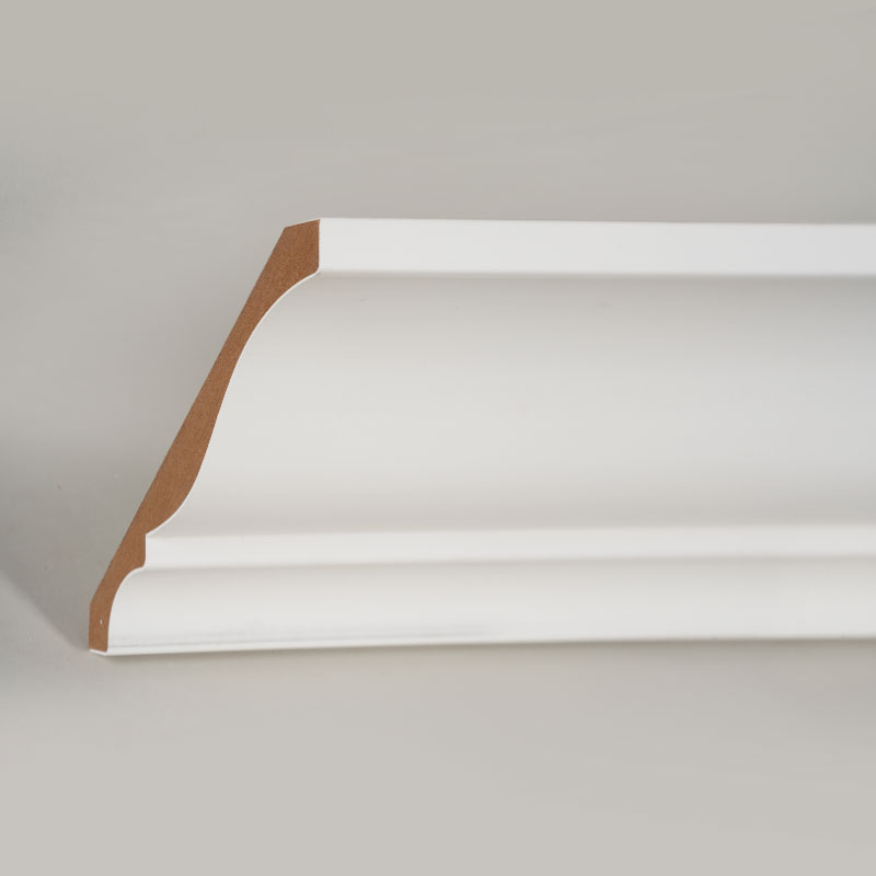 Moulure couronnée en MDF (apprêt de remplissage et blanc nacré) 3/5