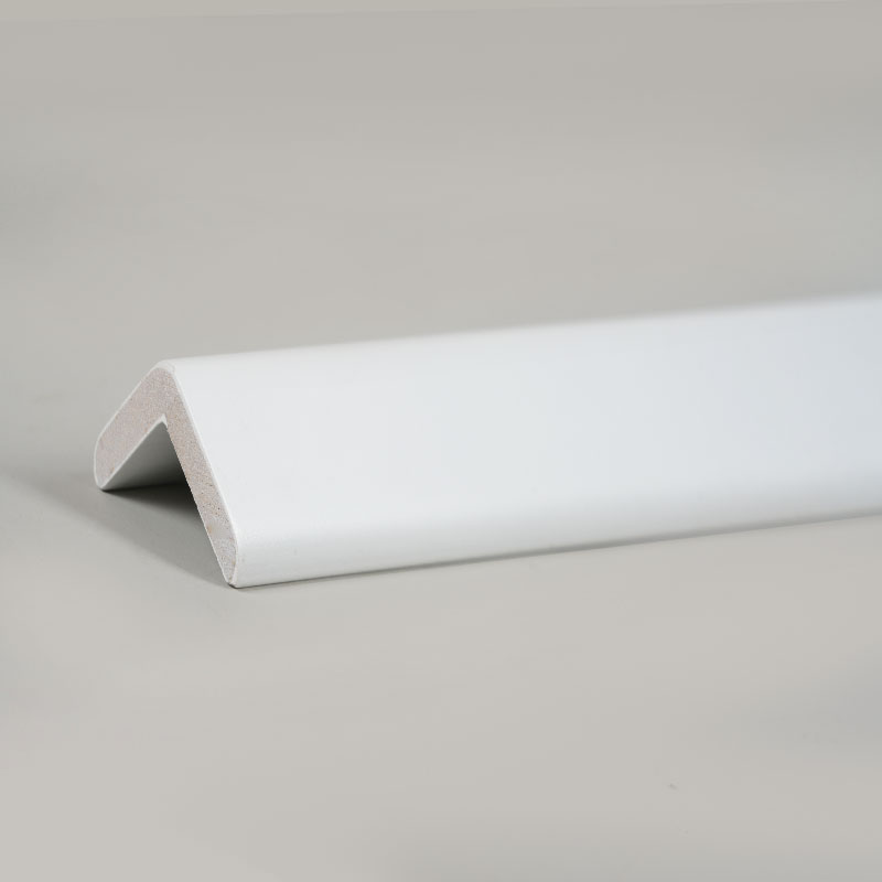 Bande de transition en bois massif à angle droit (90°) (apprêt de remplissage + peinture) - Blanc 1 1/9' x 1 1/9'