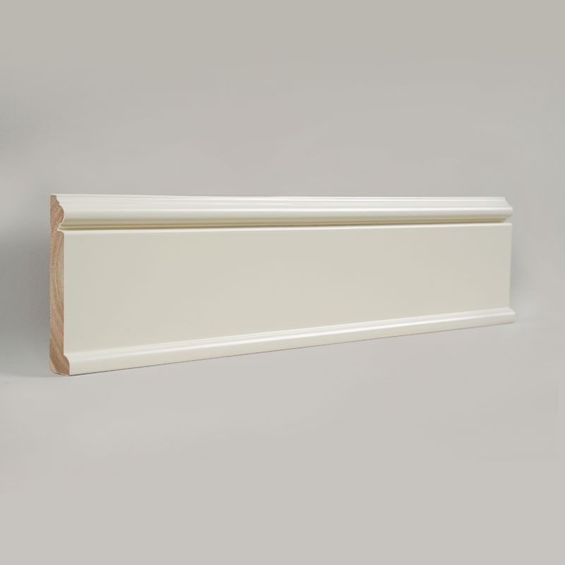 Plinthe en bois de pin (apprêtée et peinte) - Blanc 6/7' x 3 15/16'