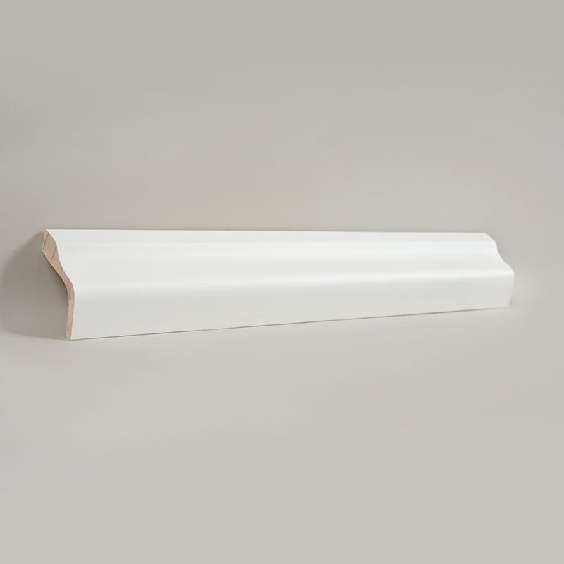 Plinthe en bois de pin (apprêt + peinture) - Blanc 1 1/2'x2 1/6'