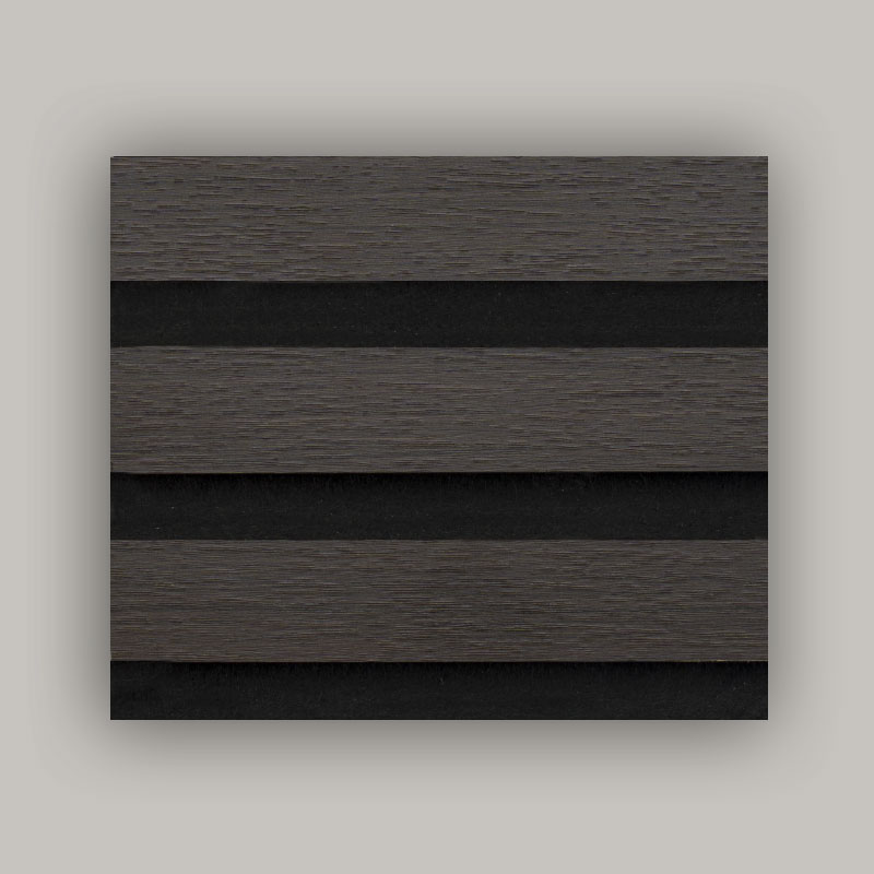 Mur de grille/panneau mural acoustique (enveloppé de PVC sur un seul côté) – Grain de bois/Grain de pierre/Couleur unie 2400/2700 mm x 600 mm