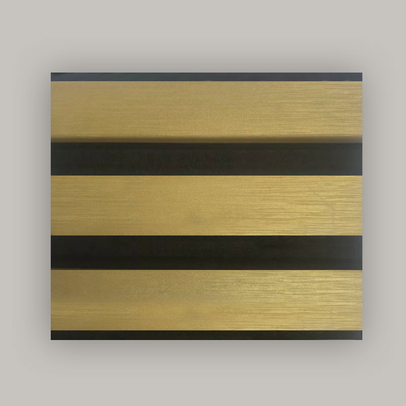 Mur de grille/panneau mural acoustique (enveloppé de PVC sur une face) - Couleur métallique brossée 2400/2700 mm x 600 mm