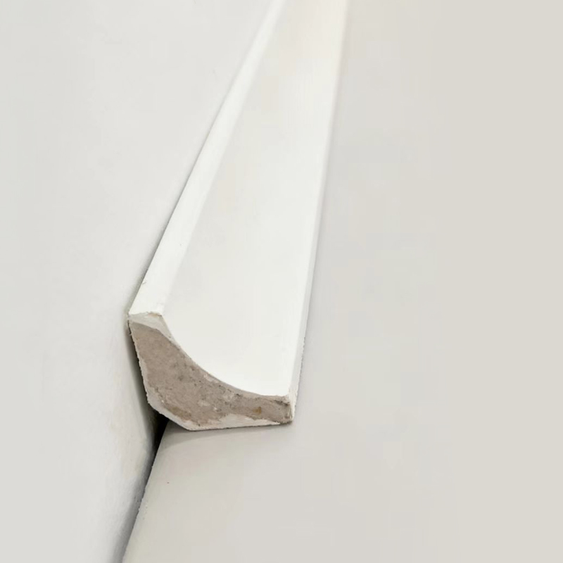 Moulure de coin intérieur en bois massif/moulure Scotia (avec apprêt de remplissage) - Blanc 3/5'x3/5'